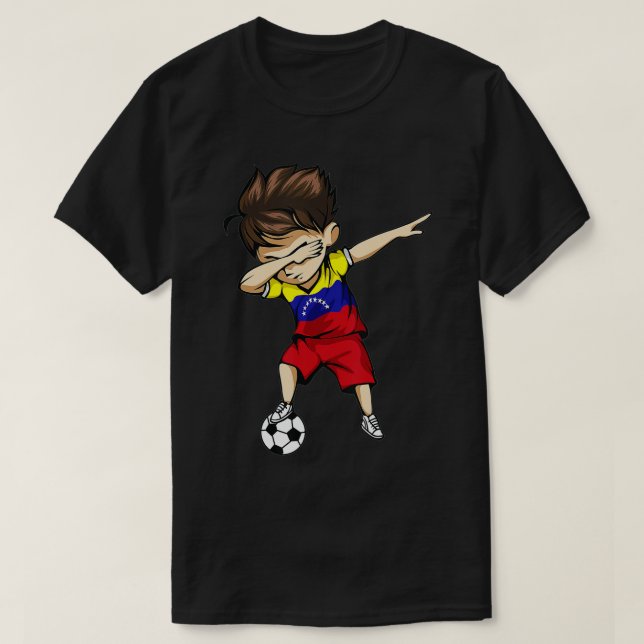 Camiseta El fútbol de Dabbing Venezuela El fútbol de Venezu (Diseño del anverso)