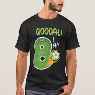 Camiseta El fútbol es cumpleaños de un niño de 8 años