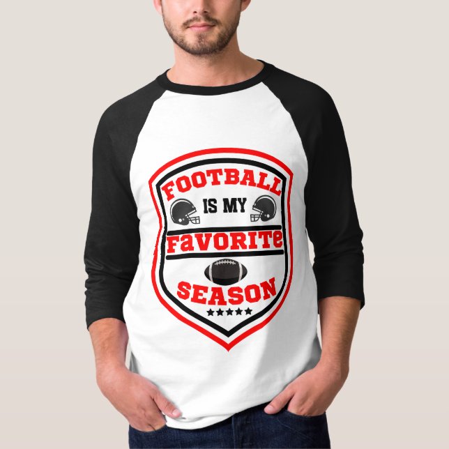 Camiseta El fútbol es mi logo favorito de temporada, negro  (Anverso)