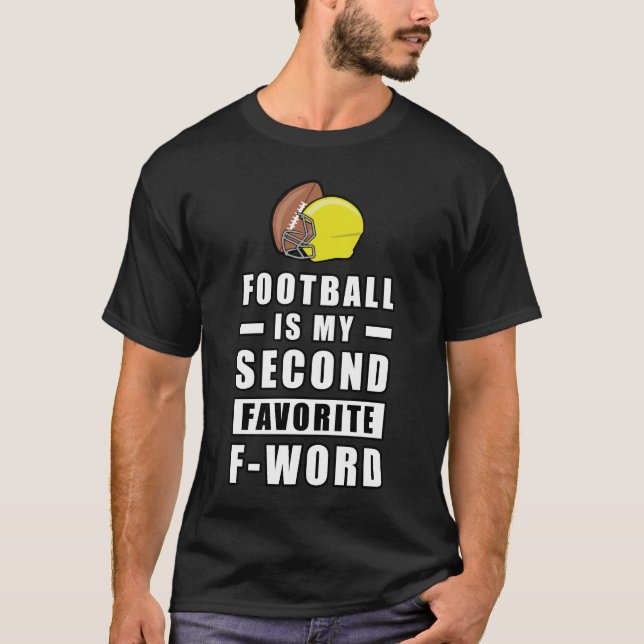 Camiseta El fútbol es mi segunda F favorita - Palabra - Gra (Anverso)