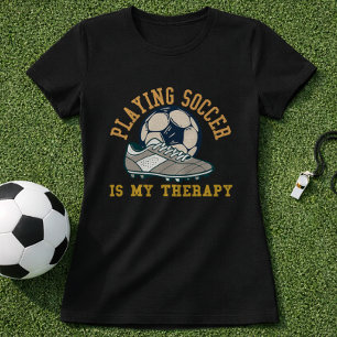 Camiseta El Fútbol Es Mi Terapia Cleat Bola Frase
