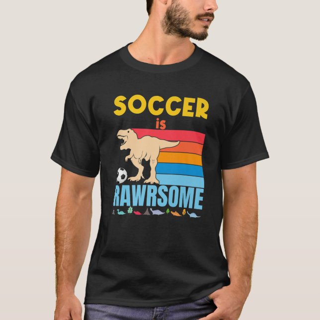 Camiseta El fútbol es un regalo de dinosaurios de Chicas de (Anverso)