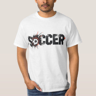 Camiseta El fútbol es vida: diseño de tipografía moderna de