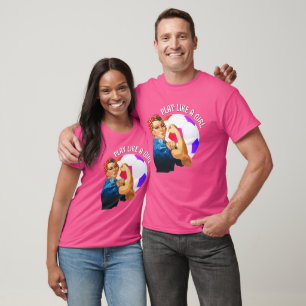 Camiseta El fútbol femenino rosado como CHICA