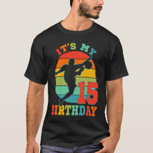 Camiseta El fútbol infantil de 15 años es mi fiesta de cump
