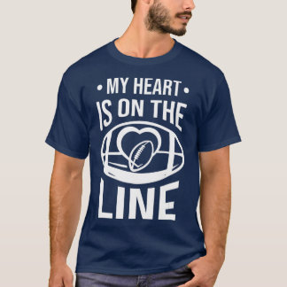 Camiseta El Fútbol Lineman Mi Corazón Está En La Línea Ofen