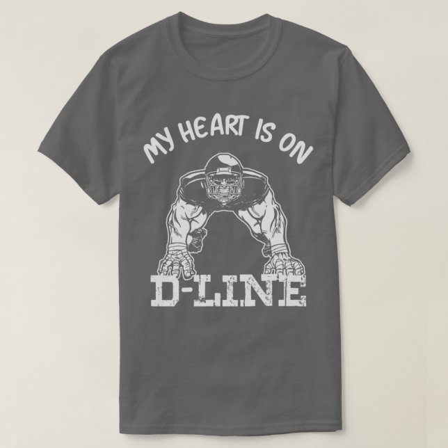 Camiseta El Fútbol Mi Corazón Está En La Línea Defensiva (Diseño del anverso)