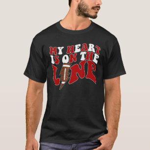 Camiseta El Fútbol Mi Corazón Está En La Línea Ofensiva Lin