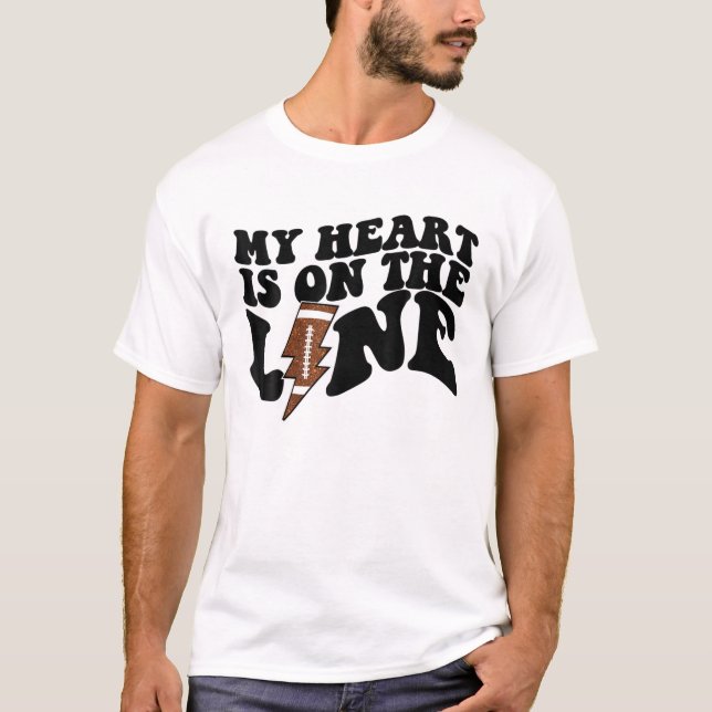 Camiseta El Fútbol Mi Corazón Está En La Línea Ofensiva Lin (Anverso)