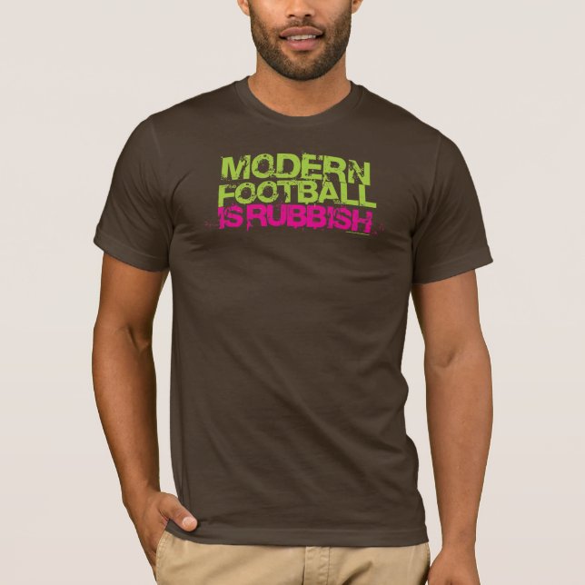 Camiseta El fútbol moderno es grosero (marrón) (Anverso)