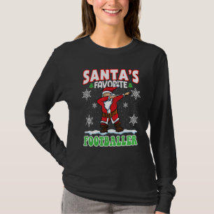 Camiseta El futbolista favorito de Santa Claus haciendo Dab