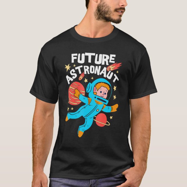 Camiseta El futuro de la ciencia de los astronautas jóvenes (Anverso)