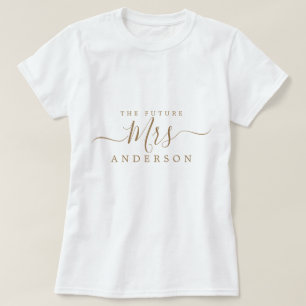 Camiseta El futuro de la Sra. Moda Script Nombre personaliz