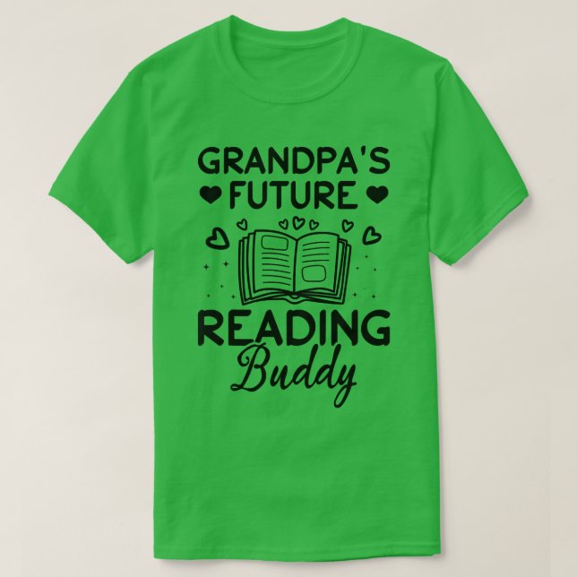 Camiseta El futuro de los niños del abuelo leyendo amor de  (Diseño del anverso)