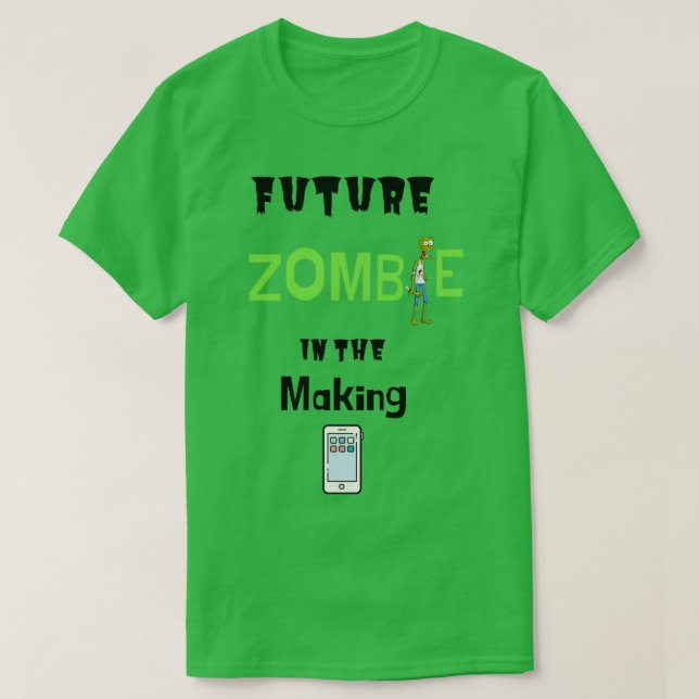 Camiseta El futuro de los zombis en proceso (Diseño del anverso)