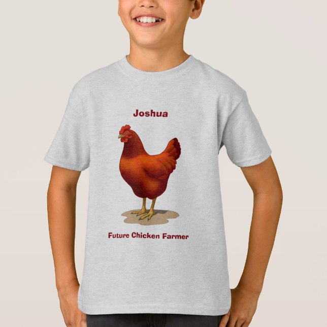 Camiseta El futuro del agricultor de pollo Red Hen (Anverso)