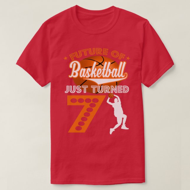Camiseta El futuro del baloncesto acaba de cumplir 7 años,  (Diseño del anverso)