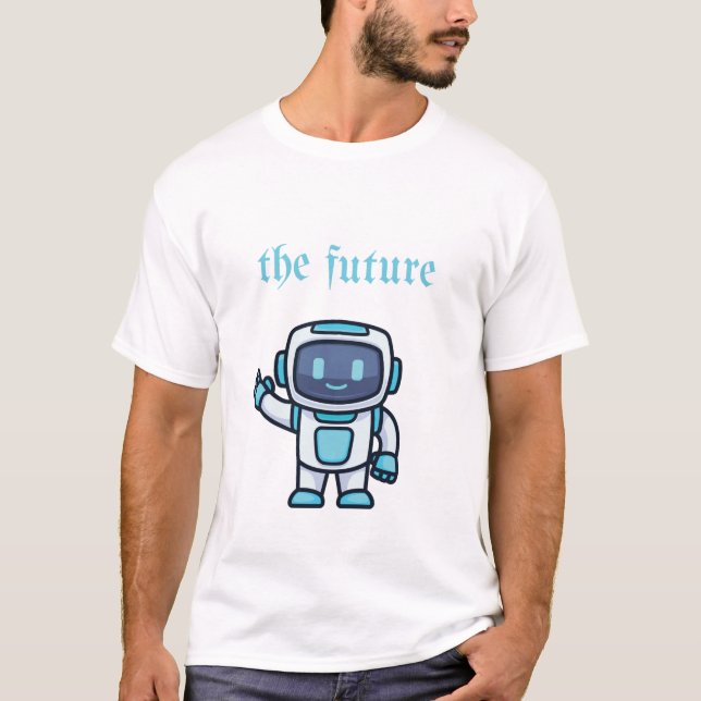 Camiseta El futuro - Diseño de robots personalizados (Anverso)