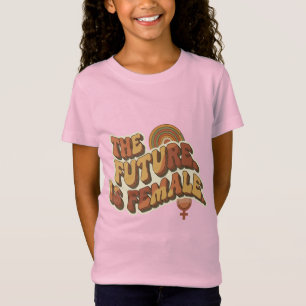 Camiseta El Futuro es Femenino Tipografía Feminista Retro 7