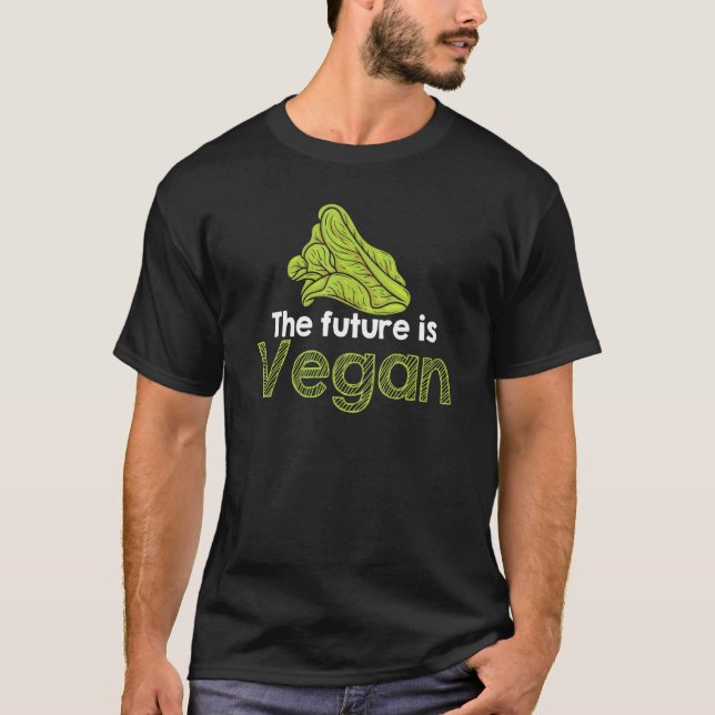 Camiseta El Futuro Es Vegan Lettuce Veggie World Vegetarian (Anverso)