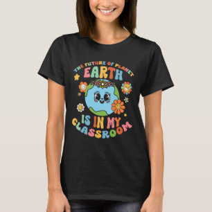 Camiseta El Futuro Planeta Tierra En Mi Salón Groovy Orgull
