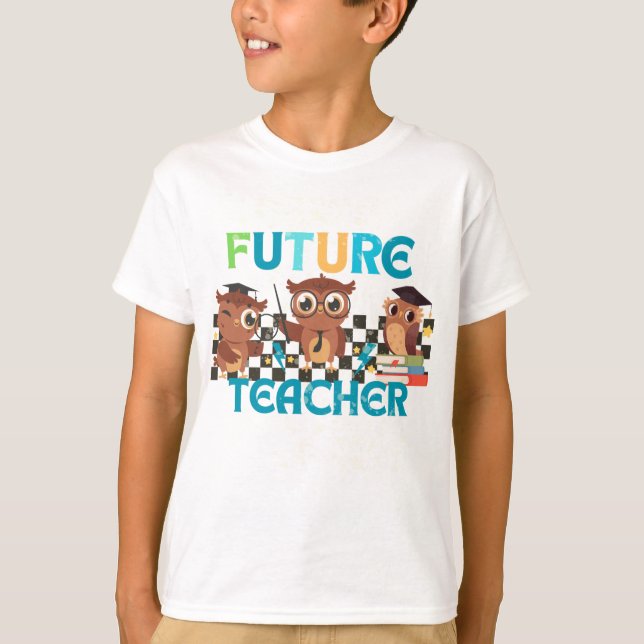 Camiseta El Futuro Profesor De Vuelta A Los Tees Escolares (Anverso)