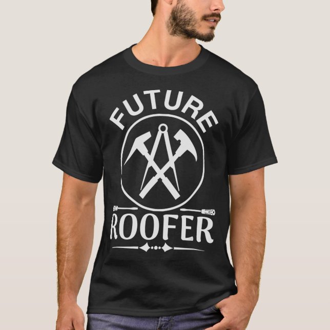 Camiseta El futuro regalo del contratista de techo divertid (Anverso)