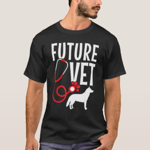 Camiseta El futuro veterinario se convierte en Médica anim