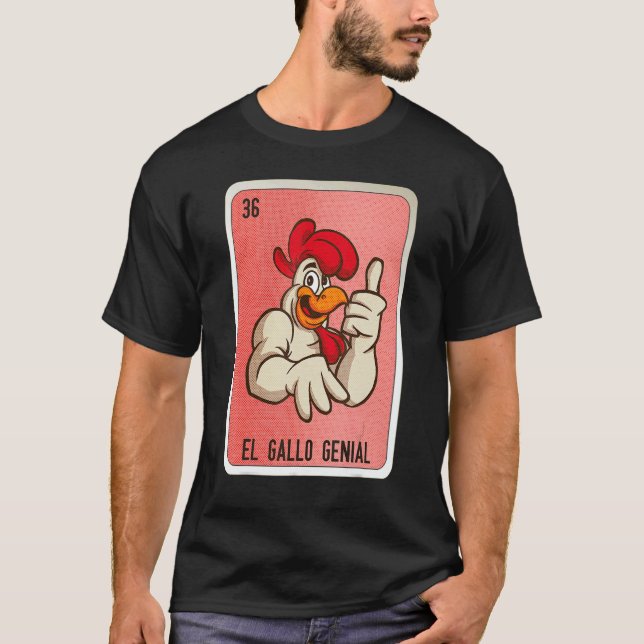 Camiseta El Gallo Genial Mexican Slang Lottery Bingo Cards (Anverso)