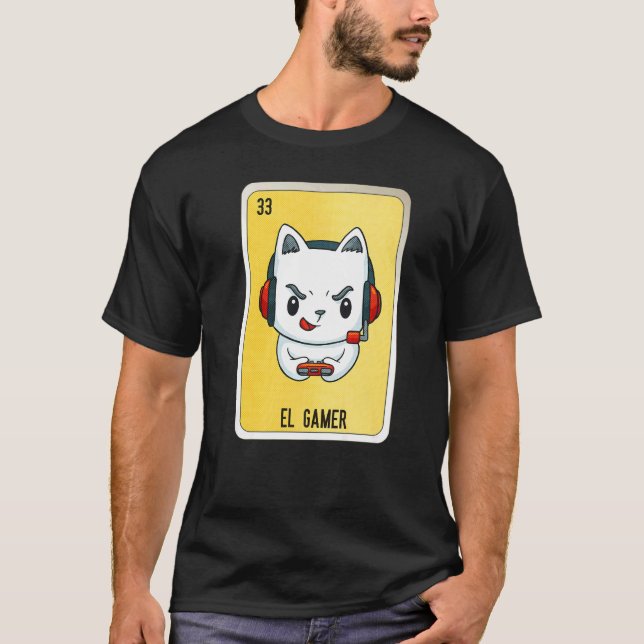 Camiseta El Gamer Mexican Slang Lottery Bingo Cards  5 (Anverso)
