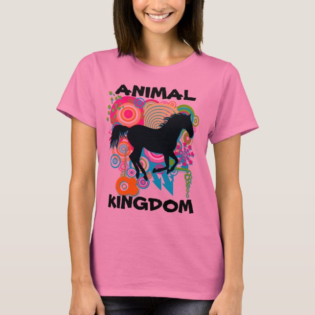 Camiseta El GANAR galopante de la silueta del caballo del (Anverso)