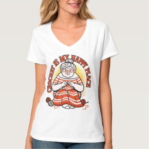 Camiseta El Ganchillo Es Mi Lugar Feliz – Abuela Alegre