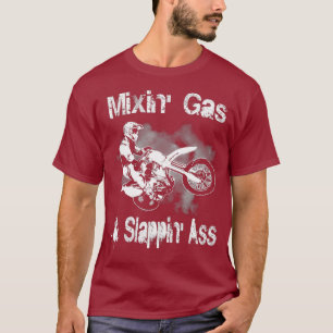 Camiseta El gas de combustión de Motocross y el alfiler aña
