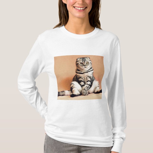 Camiseta El Gatito Cute Se Extiende (Anverso)
