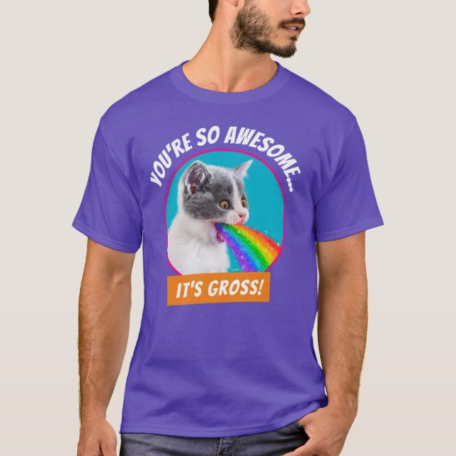 Camiseta El gatito derrama el arcoiris (Anverso)