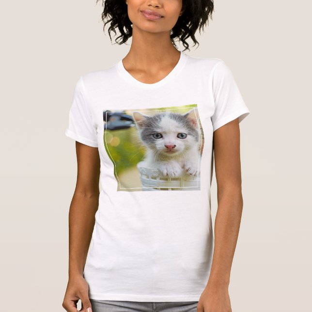 Camiseta El gatito monta una bici (Anverso)