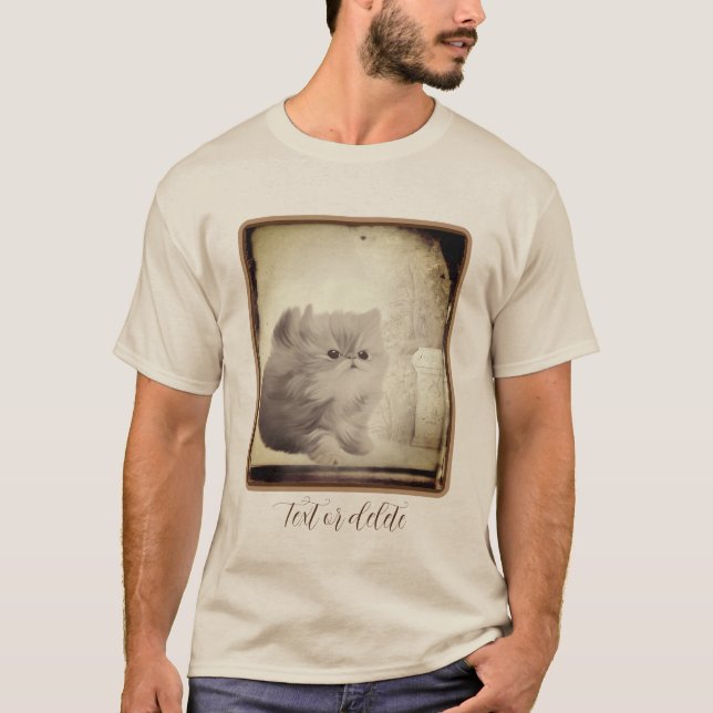 Camiseta El gatito persa lindo parece personalizado (Anverso)