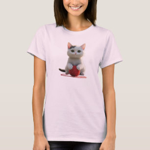 Camiseta El gatito y el hilo rojo