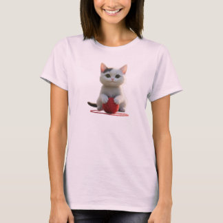 Camiseta El gatito y el hilo rojo