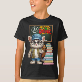 Camiseta El gato adoro vuelve al diseño escolar