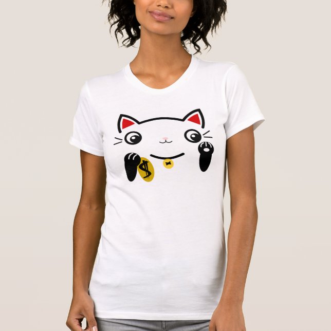 Camiseta El gato afortunado (Anverso)