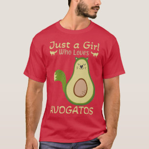 Camiseta El gato aguacate vegan a un Chica que ama a Avog