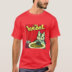 Camiseta El Gato Al Que Le Encanta Spaghetti Gracioso Kitte