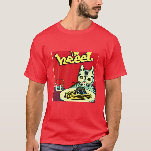 Camiseta El Gato Al Que Le Encanta Spaghetti Gracioso Kitte (Anverso)