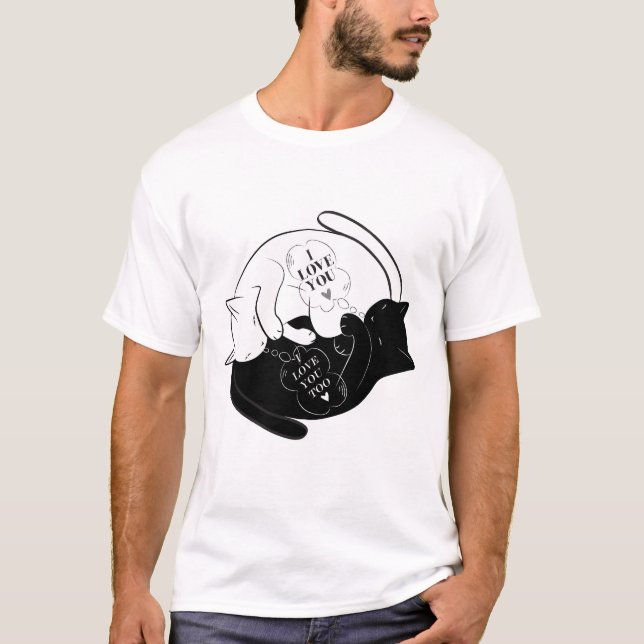 Camiseta el gato ama a tu gato (Anverso)