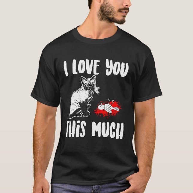 Camiseta El gato ama al pájaro muerto chiste de texto diari (Anverso)