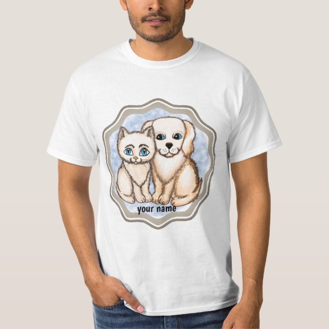 Camiseta El gato ama al perro (Anverso)