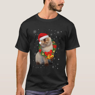 Camiseta El gato ama la luz de los divertidos Navidades de
