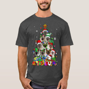 Camiseta El gato ama la luz graciosa de los Navidades siame