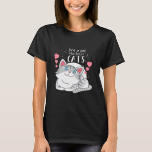 Camiseta El gato ama solo a un Chica que ama al gato